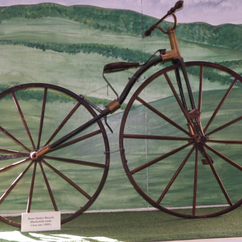 a wheel of a bicycle