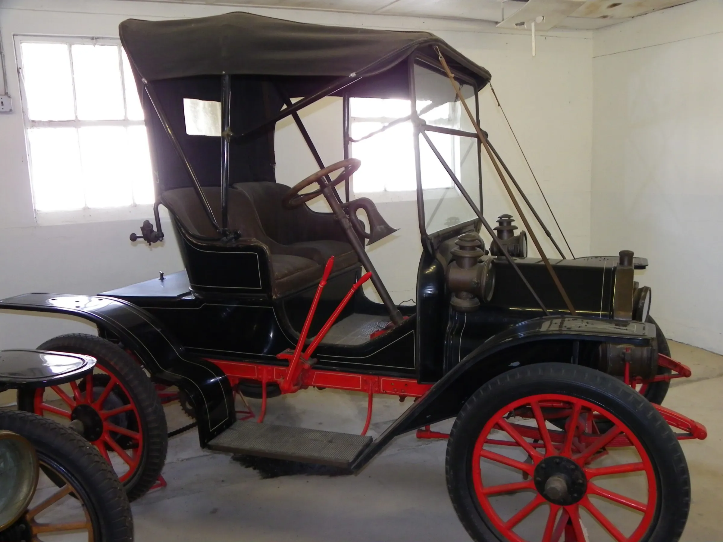 a close up of a cart